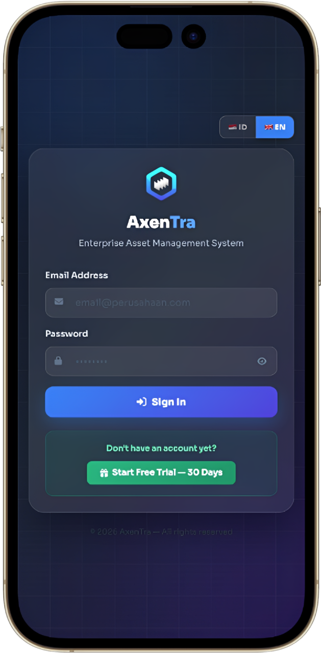 AxenTra Dashboard Mockup